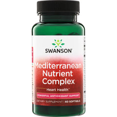SWU323 | Swanson Mediterranean Nutrient Complex, Heart Health, Powerful Antioxidant Support, 60 softgels bottle