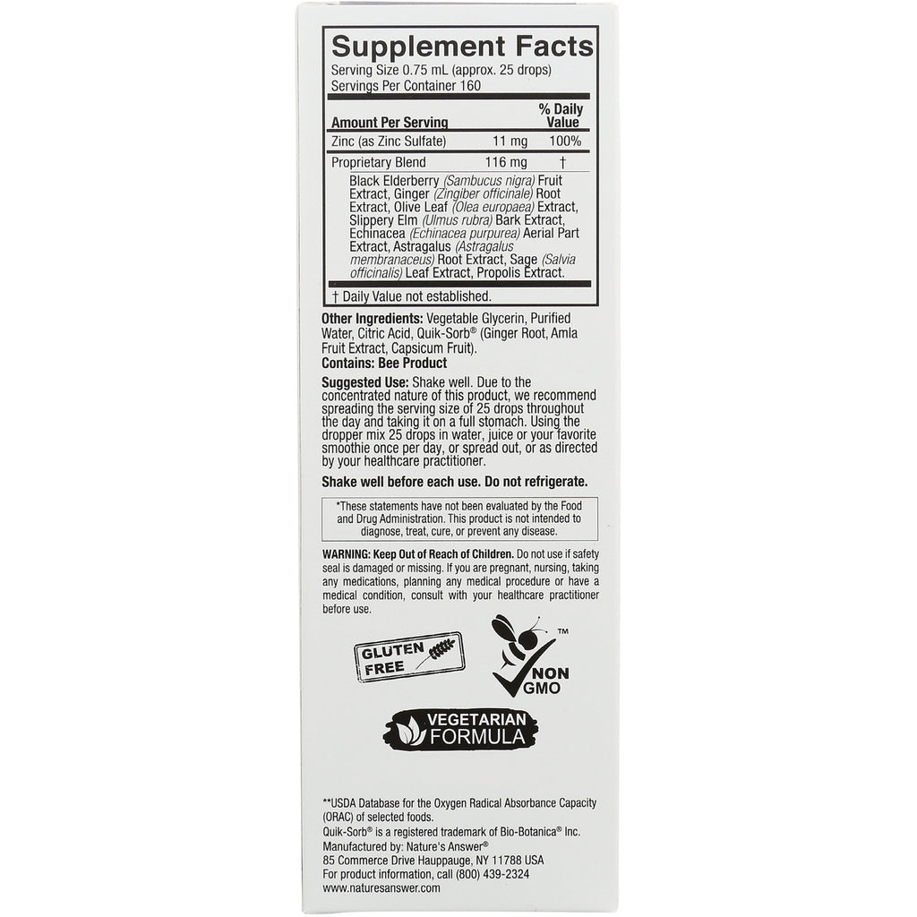 NAT409 | Supplement facts panel, ingredients, suggested use, warnings and certification icons on product back - Thumbnail