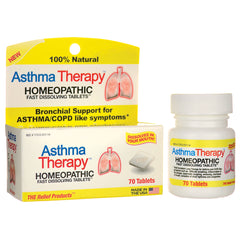 TRL003 | Asthma Therapy Homeopathic fast dissolving tablets, 70 tablets box and bottle