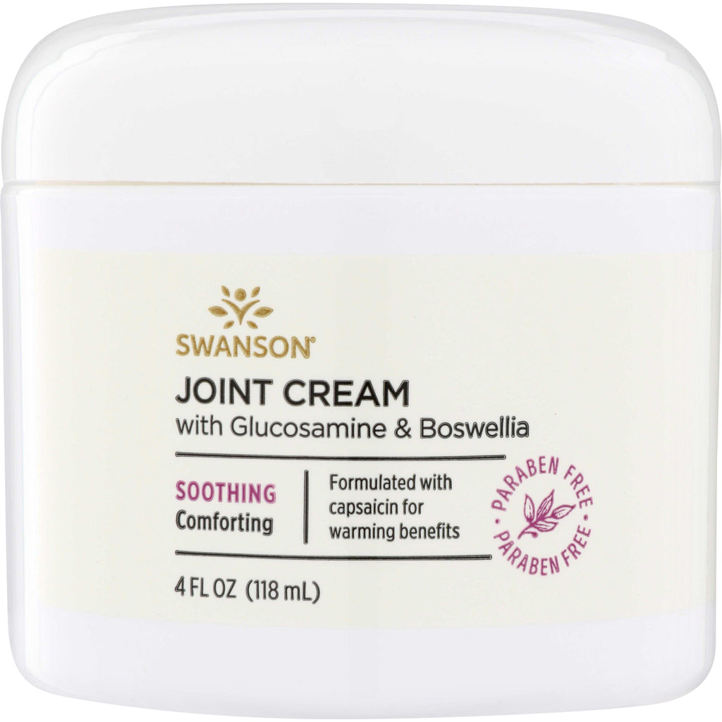 SW1451 | Swanson Joint Cream with Glucosamine & Boswellia, 4 fl oz; soothing, comforting; paraben free - Thumbnail