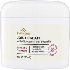 SW1451 | Swanson Joint Cream with Glucosamine & Boswellia, 4 fl oz; soothing, comforting; paraben free