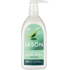 JC043 | JSN soothing aloe vera body wash pump bottle front label