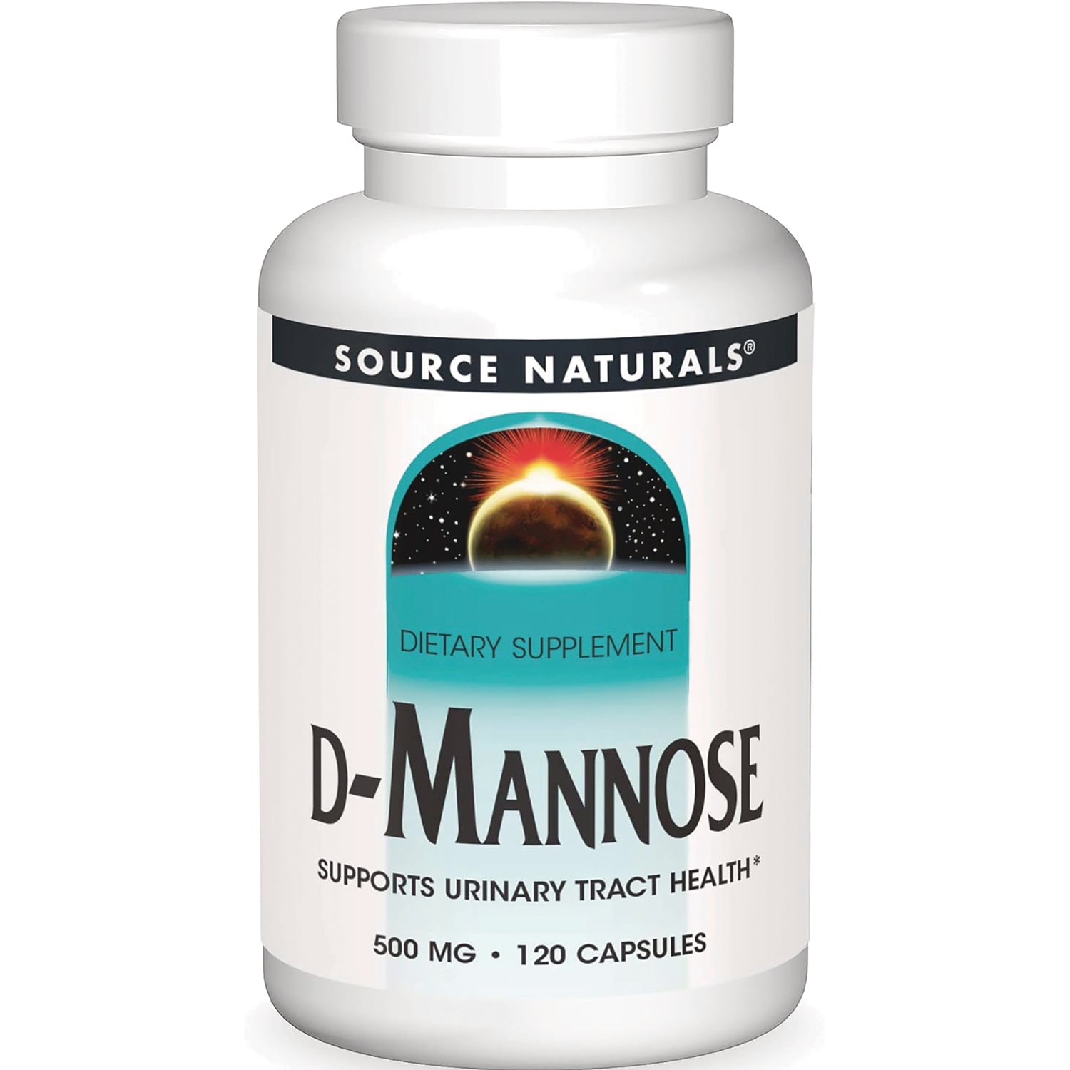 SN765 | Source Naturals D-Mannose dietary supplement, supports urinary tract health, 500 mg, 120 capsules