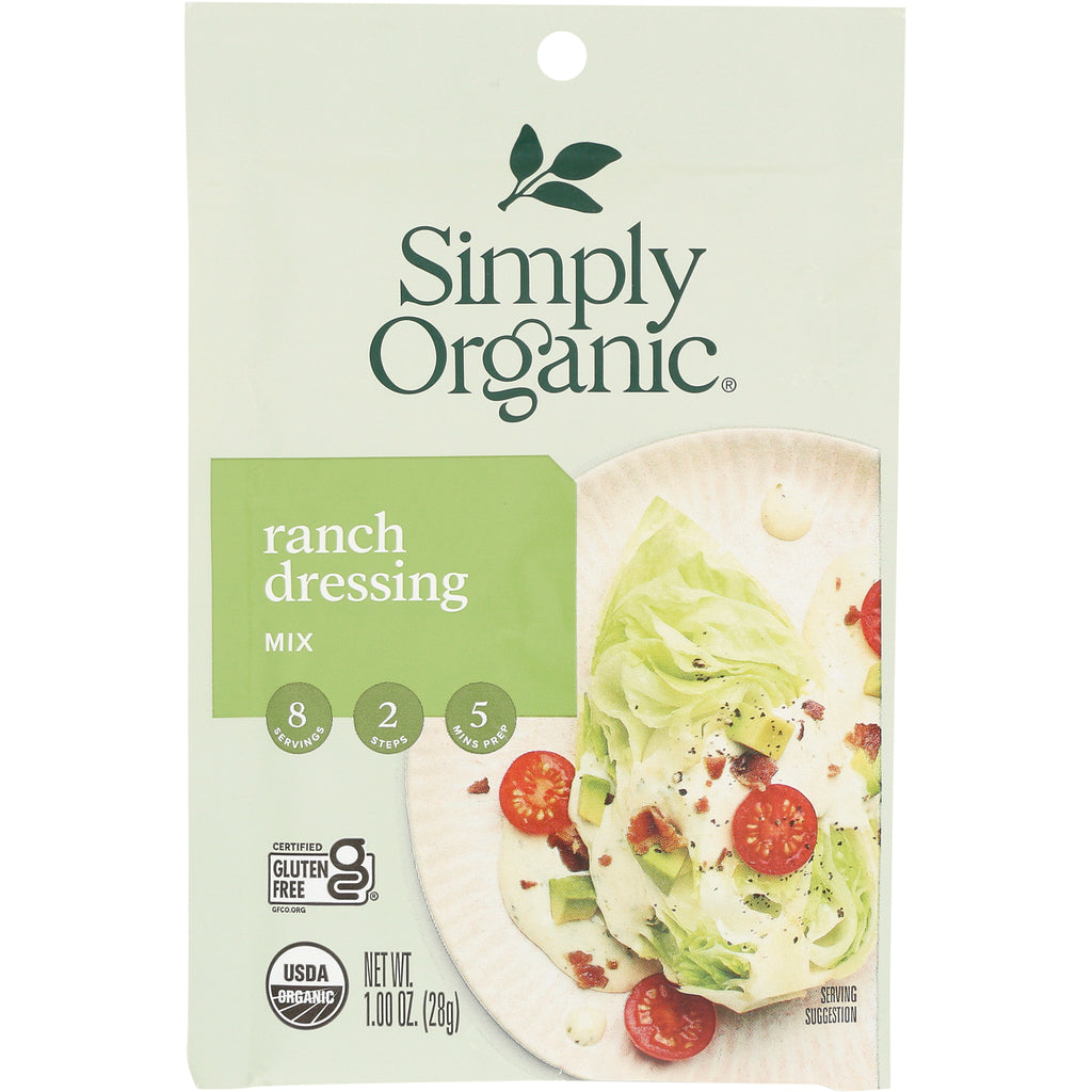 SMP042 | Simply Organic ranch dressing mix packet showing lettuce wedge salad with cherry tomatoes - Thumbnail