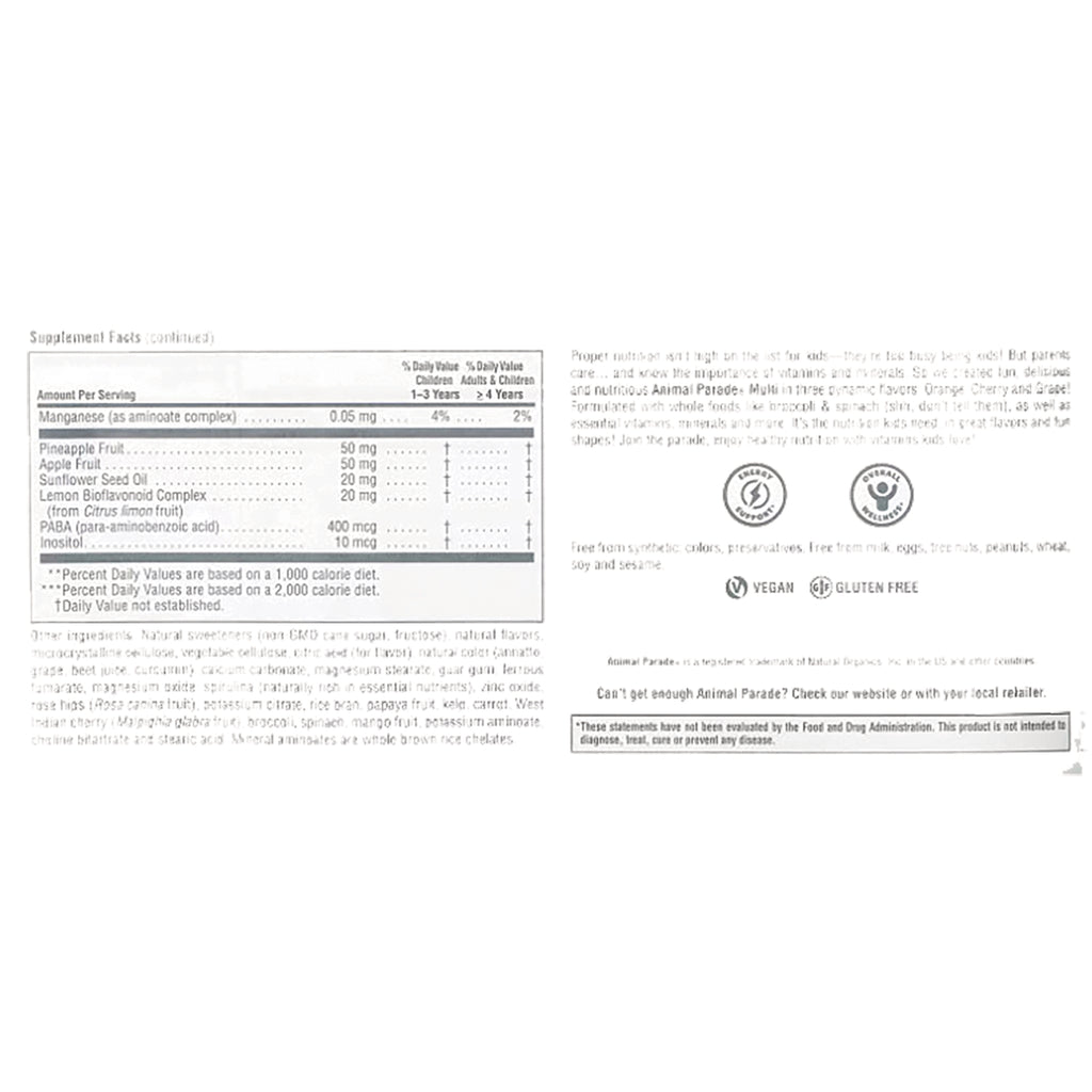 NTP004 | product infographic showing supplement facts panel and vegan gluten free icons - Thumbnail