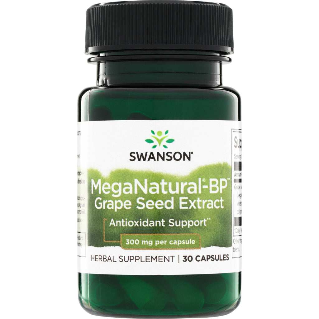SWU415 | Swanson MegaNatural-BP Grape Seed Extract, Antioxidant Support, 300 mg per capsule, 30 capsules - Thumbnail