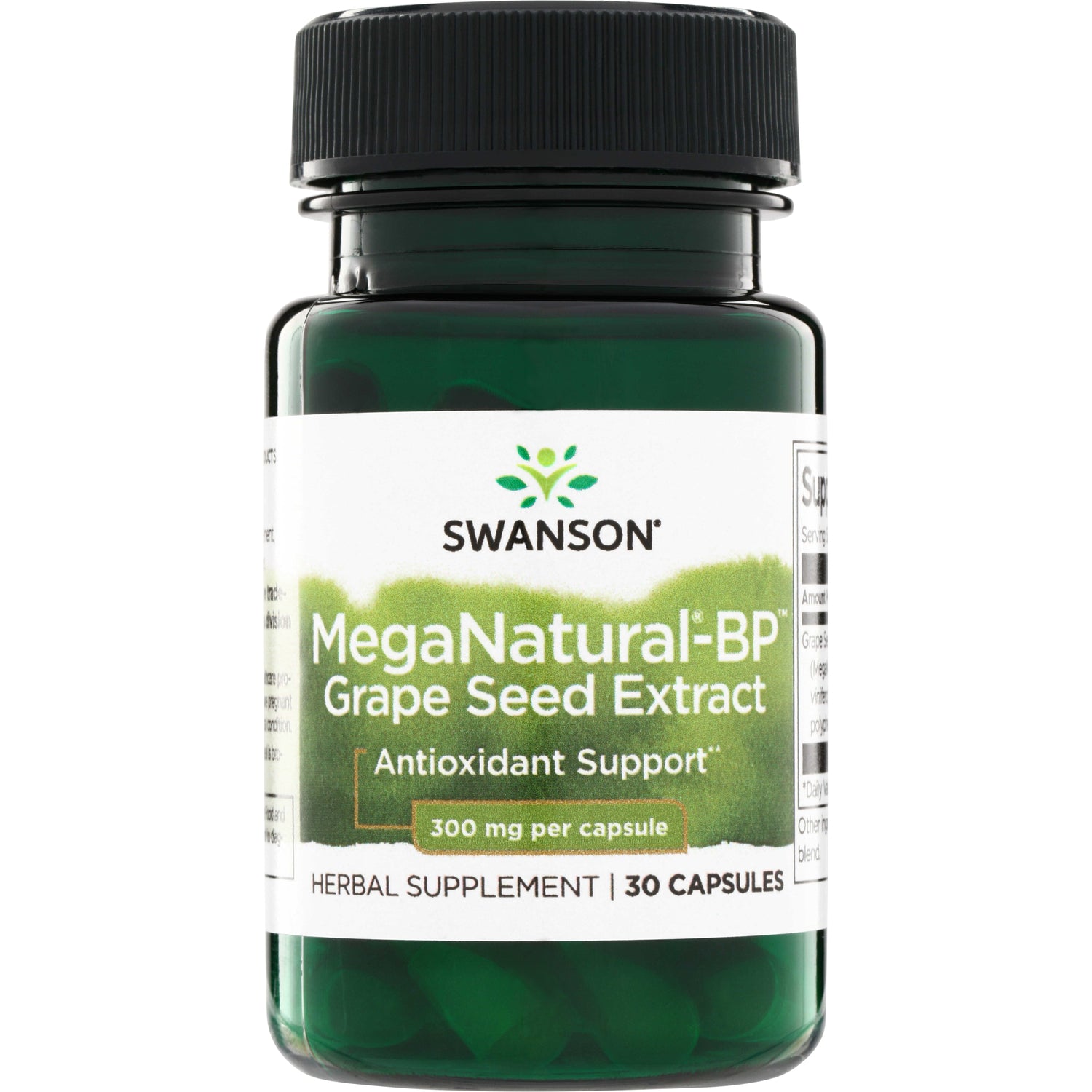 SWU415 | Swanson MegaNatural-BP Grape Seed Extract, Antioxidant Support, 300 mg per capsule, 30 capsules