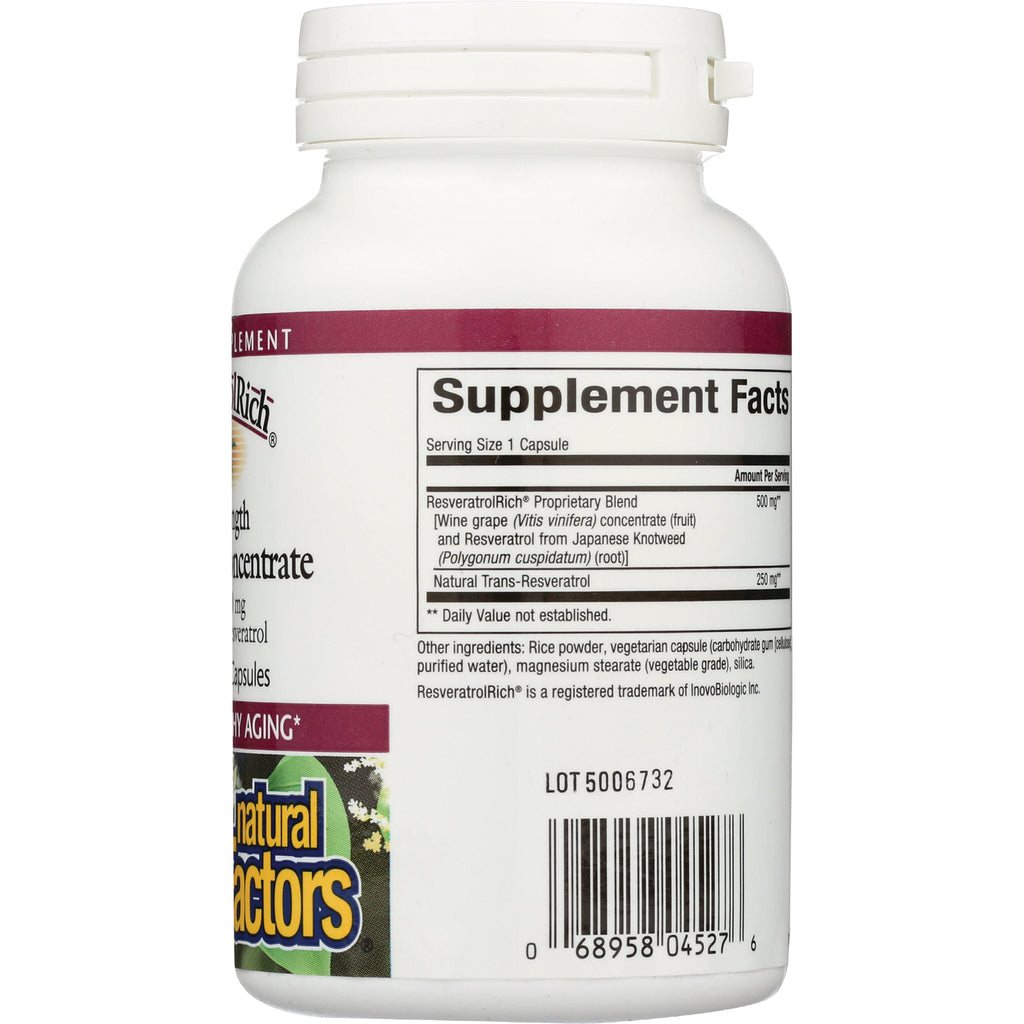 NFC080 | Back of white supplement bottle showing Supplement Facts panel, ingredients list and barcode - Thumbnail