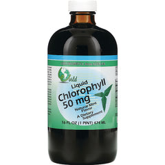 WOG010 | Liquid Chlorophyll 50 mg, Natural Mint Flavor dietary supplement, 16 fl oz bottle
