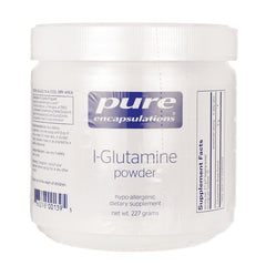 PRN046 | Pure Encapsulations L-Glutamine powder jar, hypo-allergenic dietary supplement 227 grams