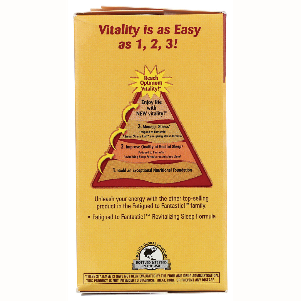 ET035 | Back of yellow product box showing vitality pyramid labeled Vitality is as Easy as 1, 2, 3 and product information - Thumbnail