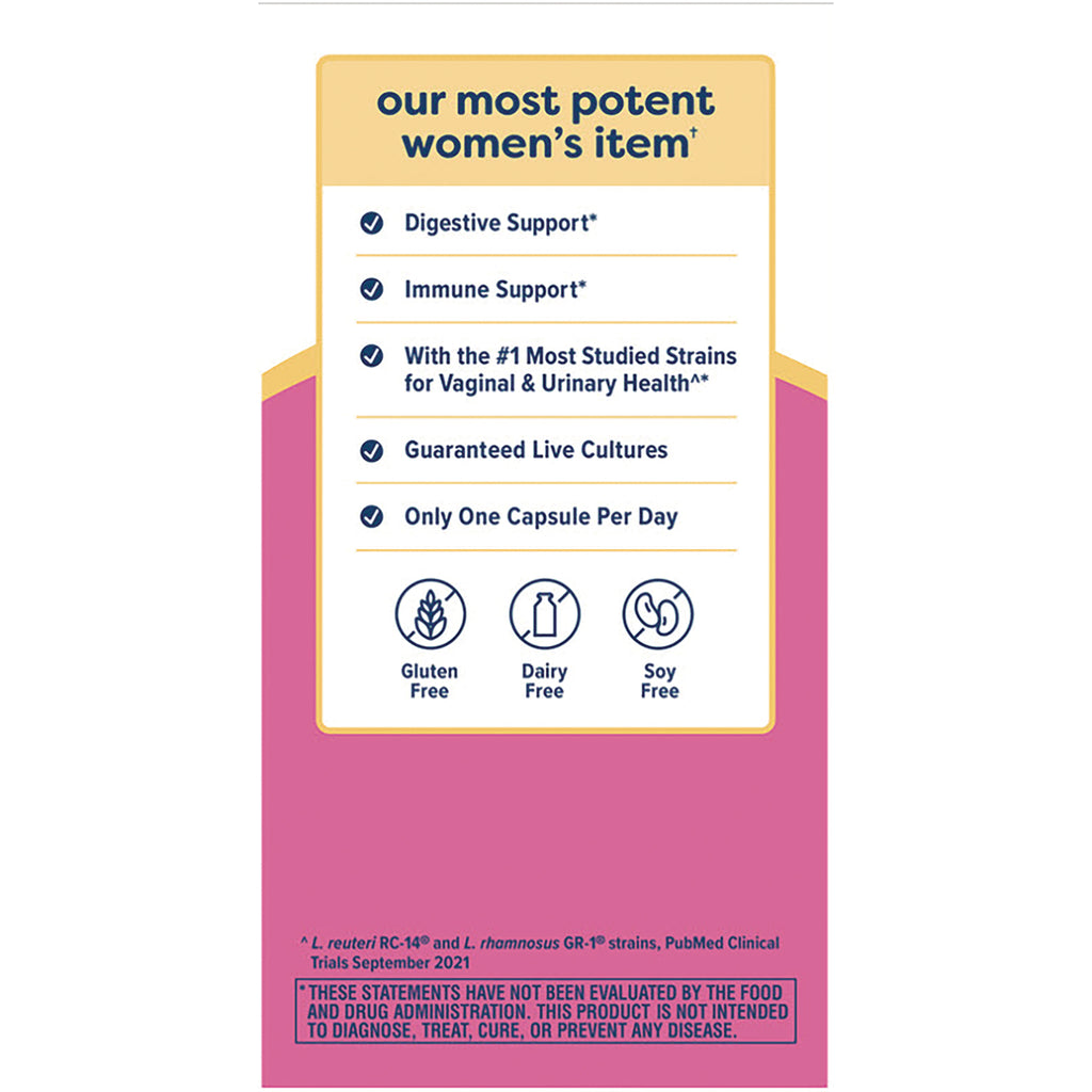 RNL238 | product infographic: digestive and immune support, guaranteed live cultures, one capsule per day; gluten, dairy, soy free - Thumbnail