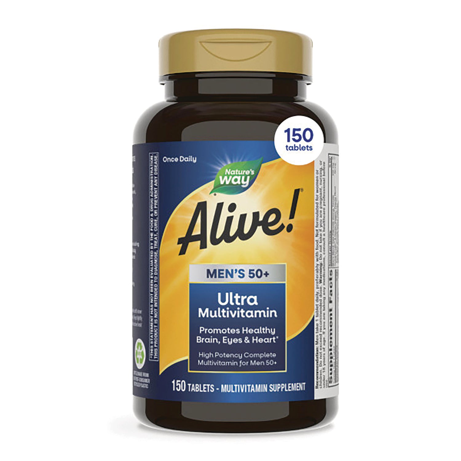 NW1063 | Nature's Way Alive! Men's 50+ Ultra Multivitamin bottle, 150 tablets