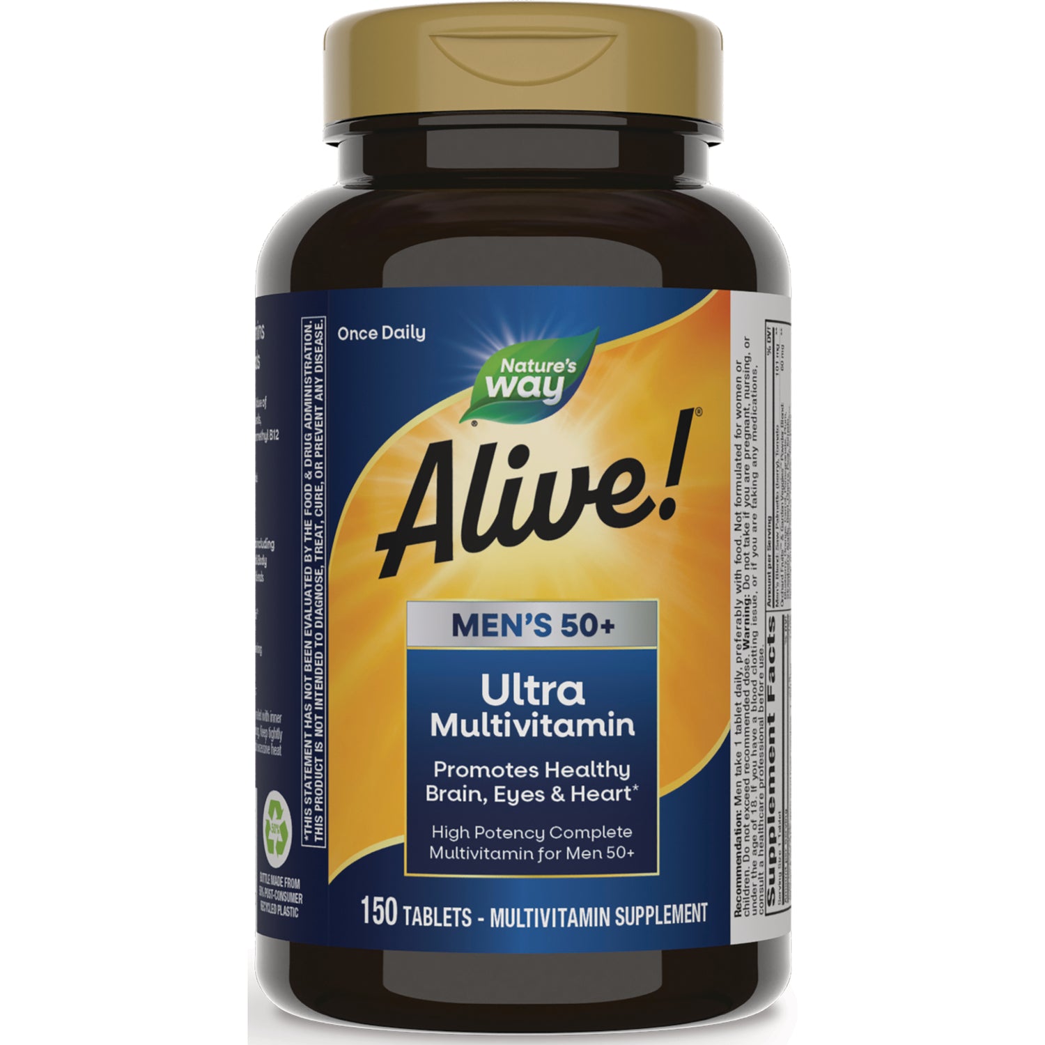 NW1063 | Nature's Way Alive! Men's 50+ Ultra Multivitamin bottle, 150 tablets