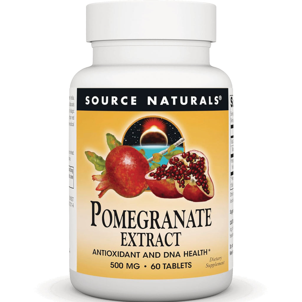 SN599 | Source Naturals Pomegranate Extract 500 mg, 60 tablets dietary supplement bottle - Thumbnail