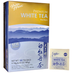 POP022 | Prince of Peace Premium White Tea box with single sachet, 100 tea bags packaging