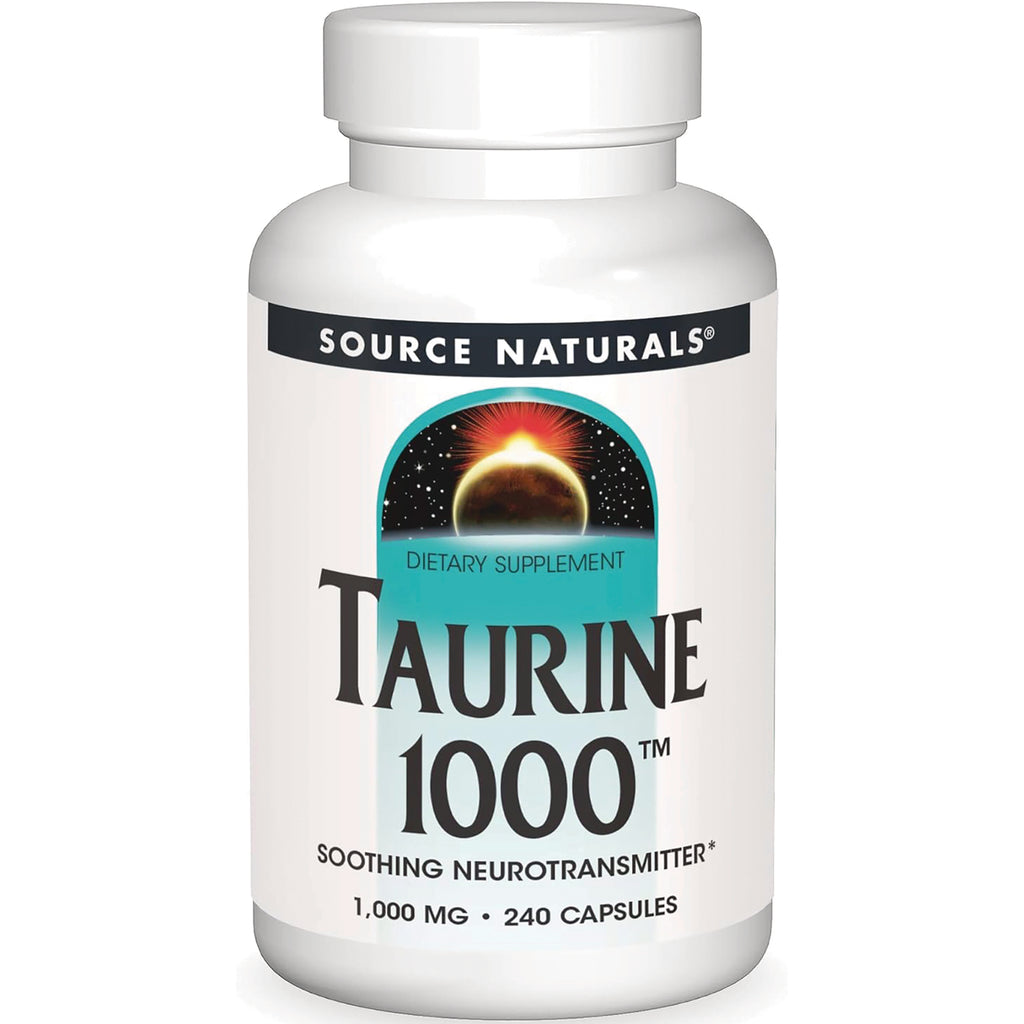 SN803 | Source Naturals Taurine 1000 dietary supplement, 1,000 mg, 240 capsules - Thumbnail