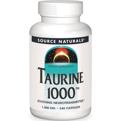 SN803 | Source Naturals Taurine 1000 dietary supplement, 1,000 mg, 240 capsules