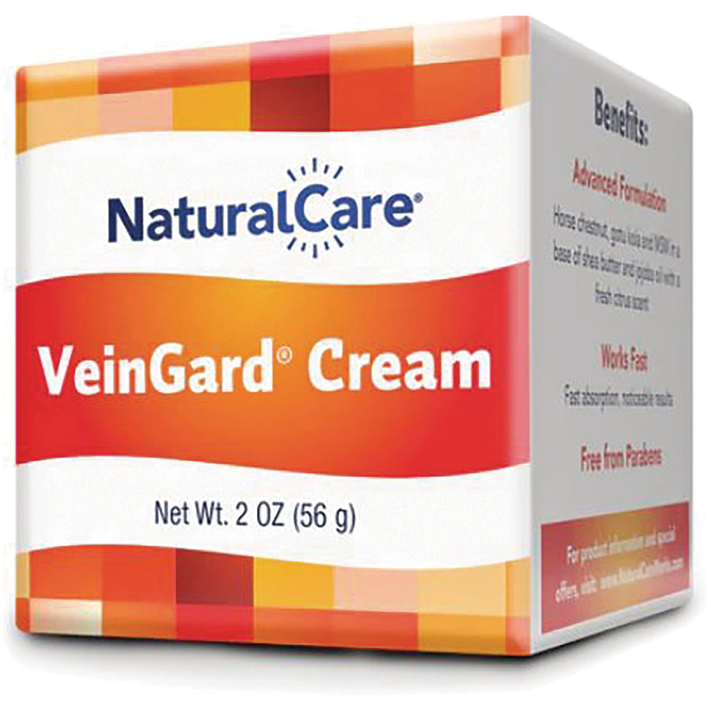 NAC40 | NaturalCare VeinGard Cream 2 oz box with orange and red packaging and visible brand name - Thumbnail