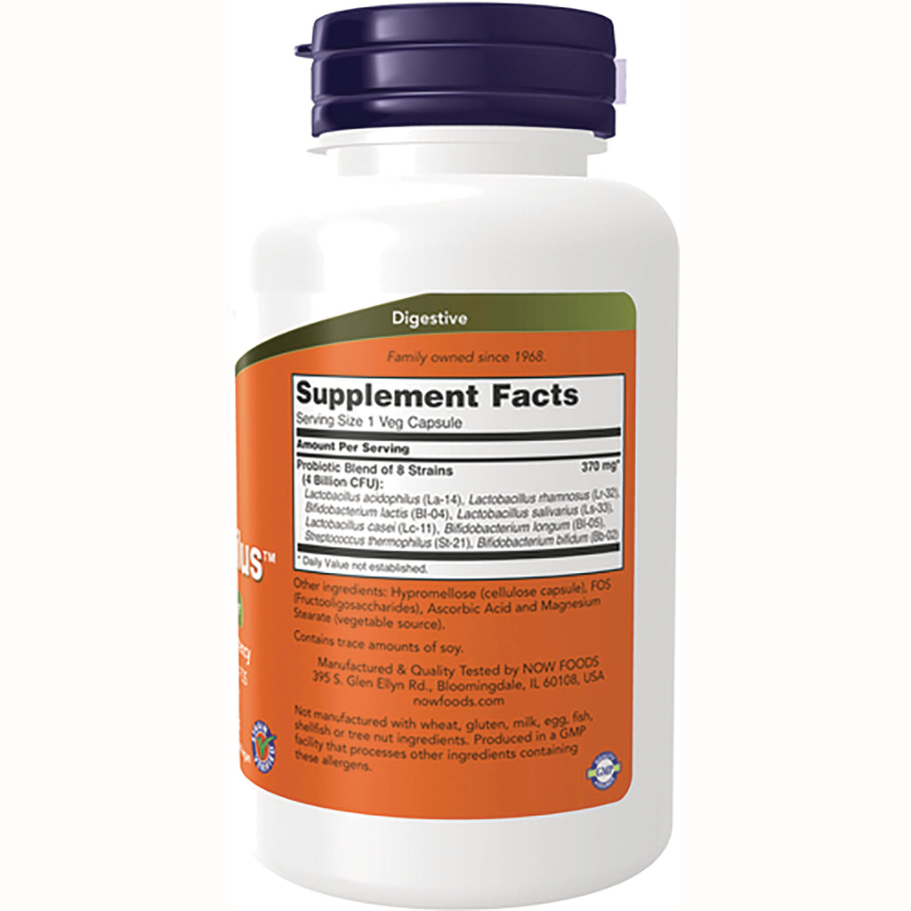 NWF753 | Back of white supplement bottle showing Supplement Facts label with serving size and ingredient text - Thumbnail