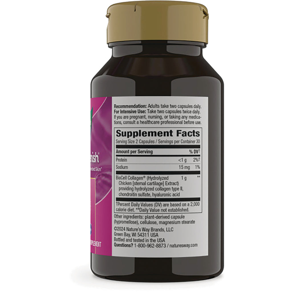 NW624 | Back of brown supplement bottle showing Supplement Facts panel and ingredient list - Thumbnail