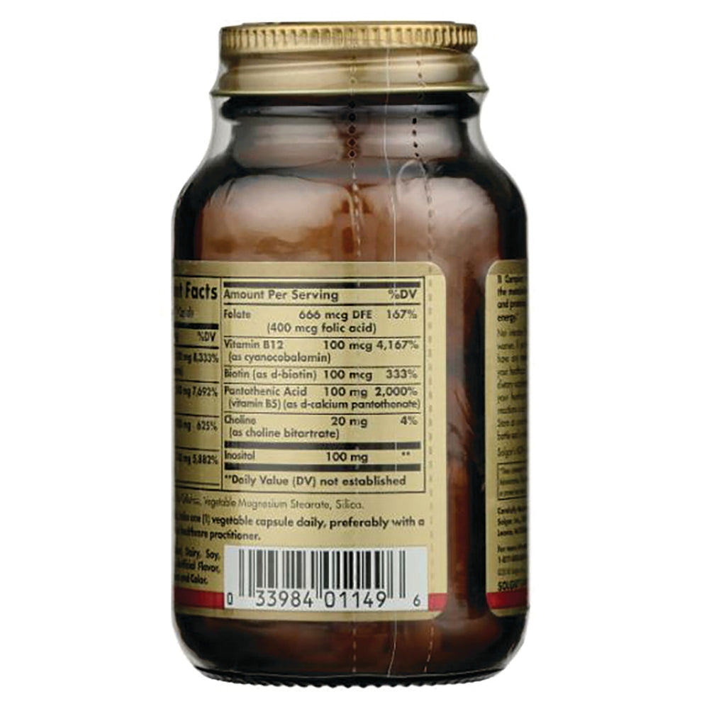 SLG209 | back label showing supplement facts and barcode on a brown glass bottle - Thumbnail