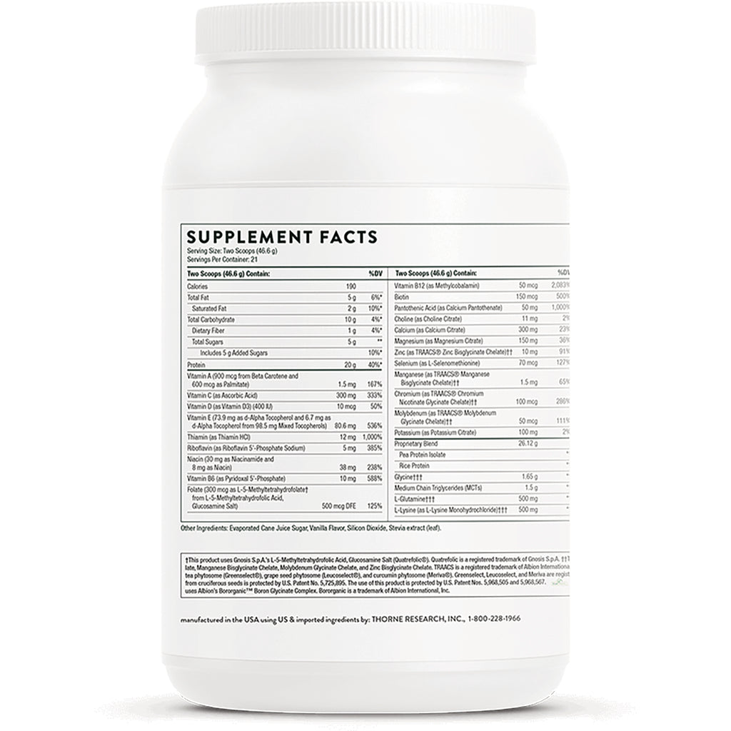 TRN010 | Back label showing Supplement Facts panel on white supplement jar - Thumbnail