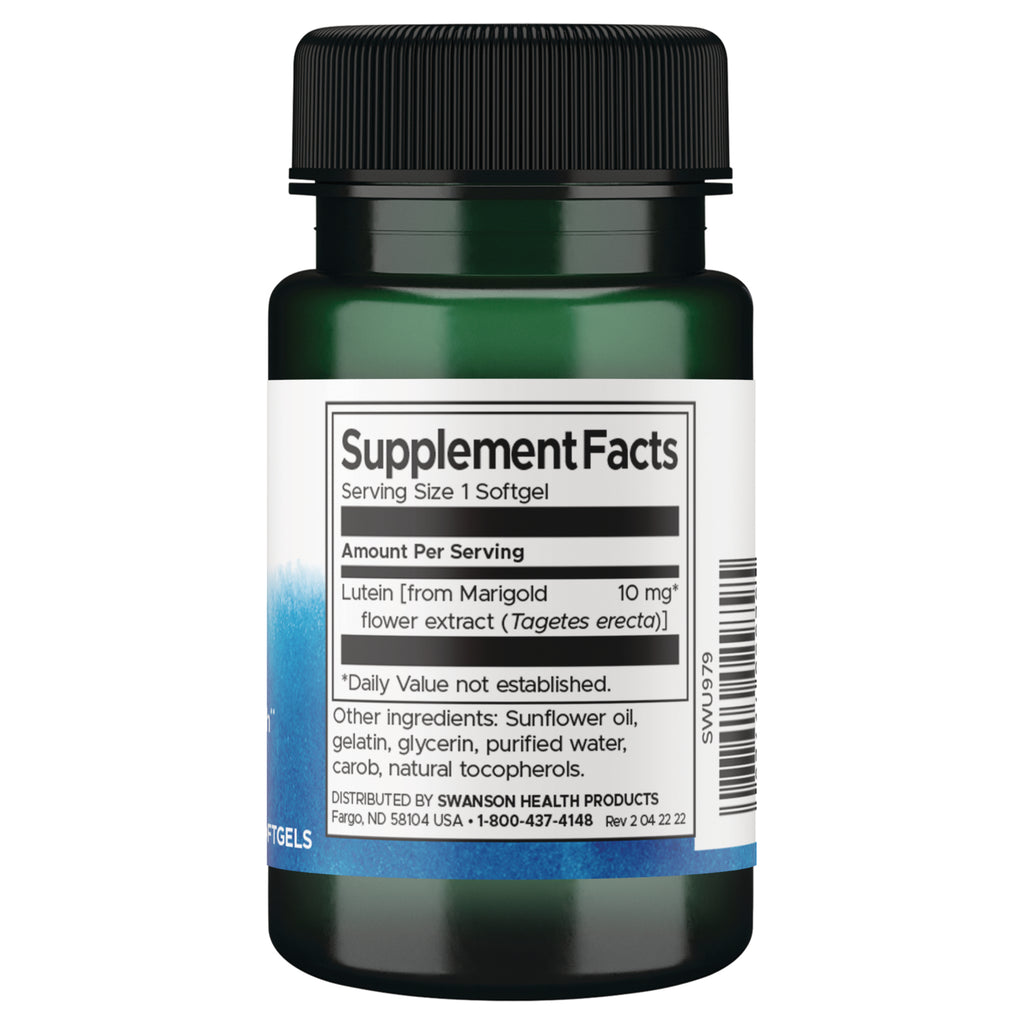 SWU979 | Back label with supplement facts and serving information - Thumbnail