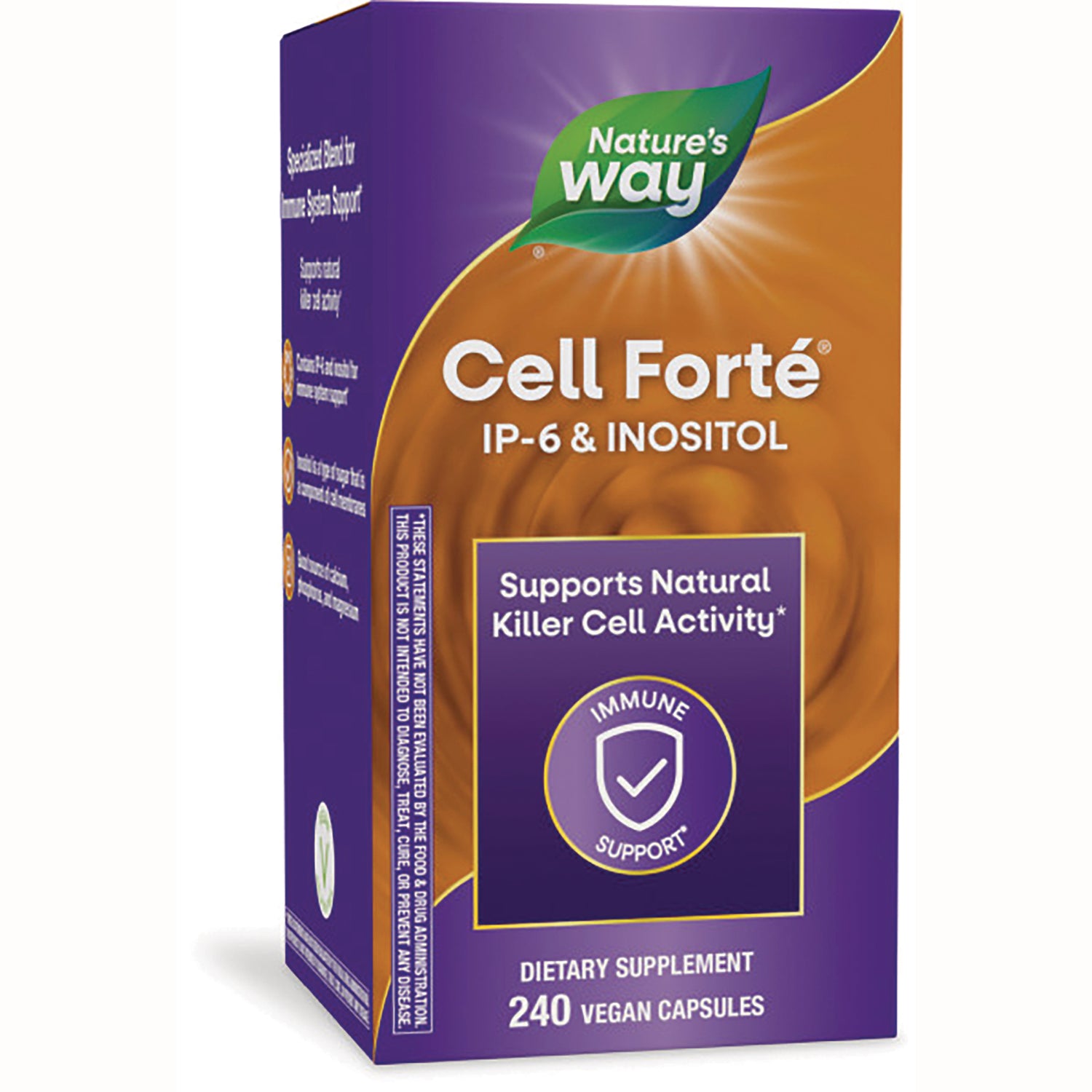 ET254 | Nature's Way Cell Fort IP-6 & INOSITOL box labeled Supports Natural Killer Cell Activity, 240 vegan capsules