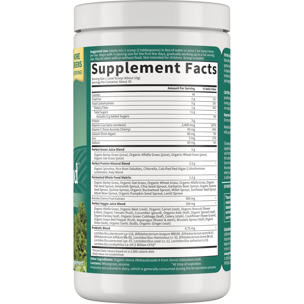 GLF002 | back label displaying Supplement Facts nutrition panel and ingredient list on white supplement jar - Thumbnail
