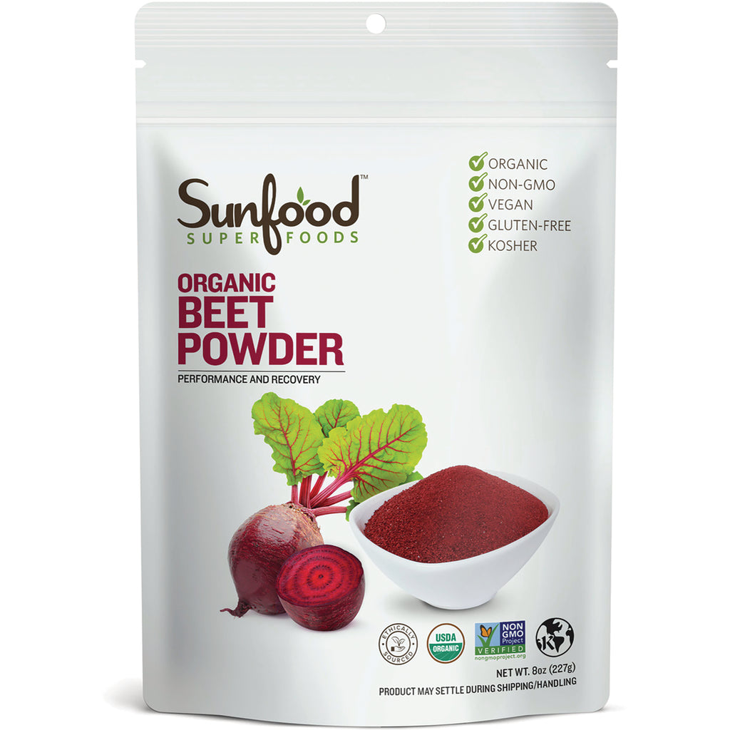 SNF031 | Sunfood Superfoods Organic Beet Powder pouch, Performance and Recovery, 8 oz - Thumbnail