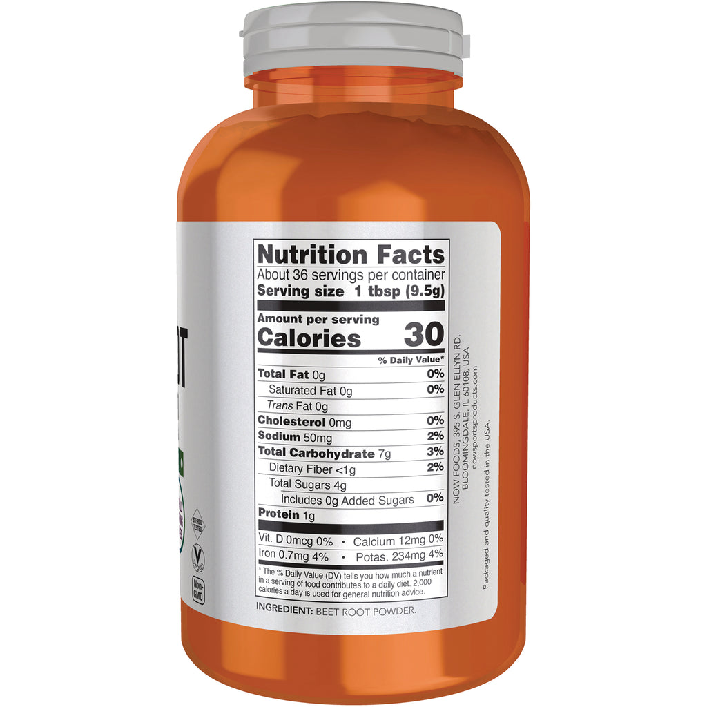 NWF1343 | bottle back showing Nutrition Facts label and ingredient BEET ROOT POWDER - Thumbnail