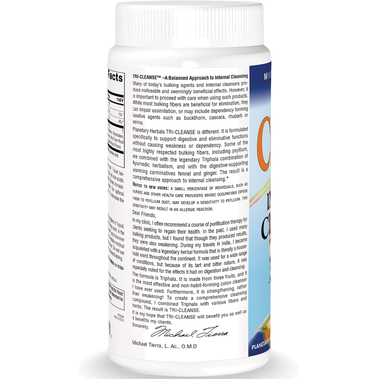 PF083 | back label showing product description, usage directions, warnings and ingredient text