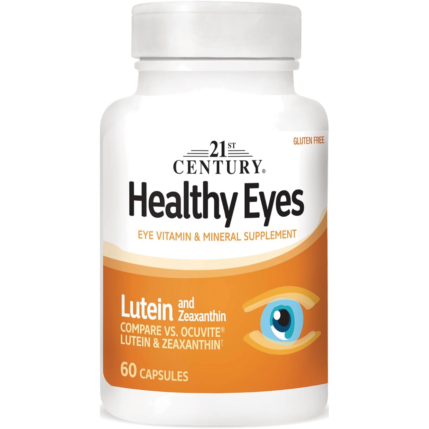CNT230 | 21st Century Healthy Eyes bottle labeled Lutein and Zeaxanthin eye vitamin 60 capsules