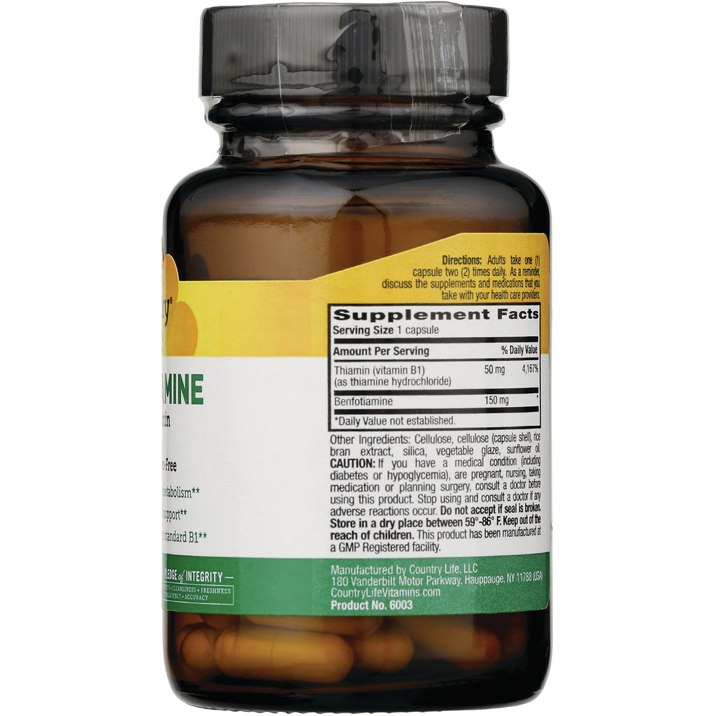 CRL593 | Back of amber supplement bottle showing Supplement Facts panel, directions, ingredients and visible capsules - Thumbnail