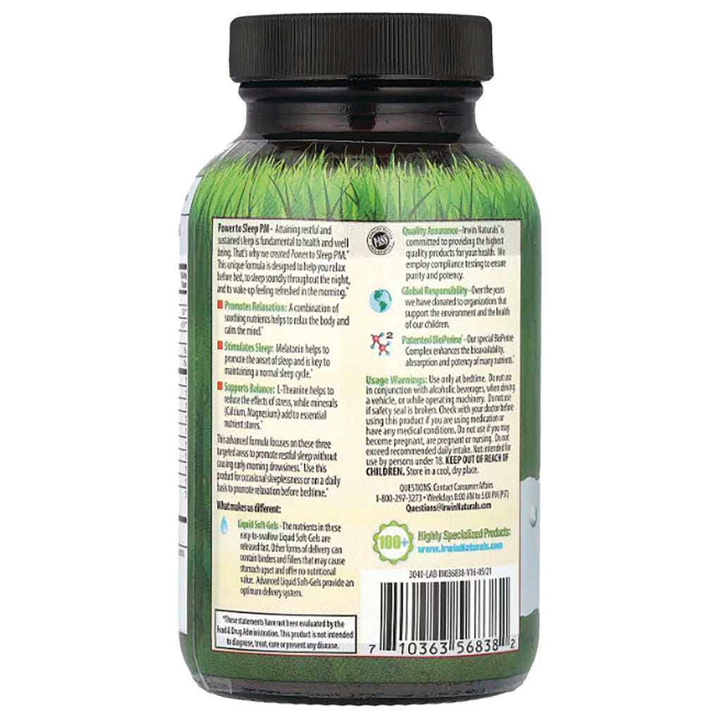 IR079 | Back of green supplement bottle showing ingredients, usage warnings and barcode - Thumbnail