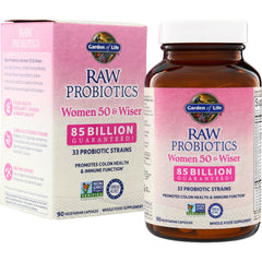 GLF133 | Garden of Life RAW Probiotics Women 50 & Wiser, 85 Billion Guaranteed, 90 vegetarian capsules