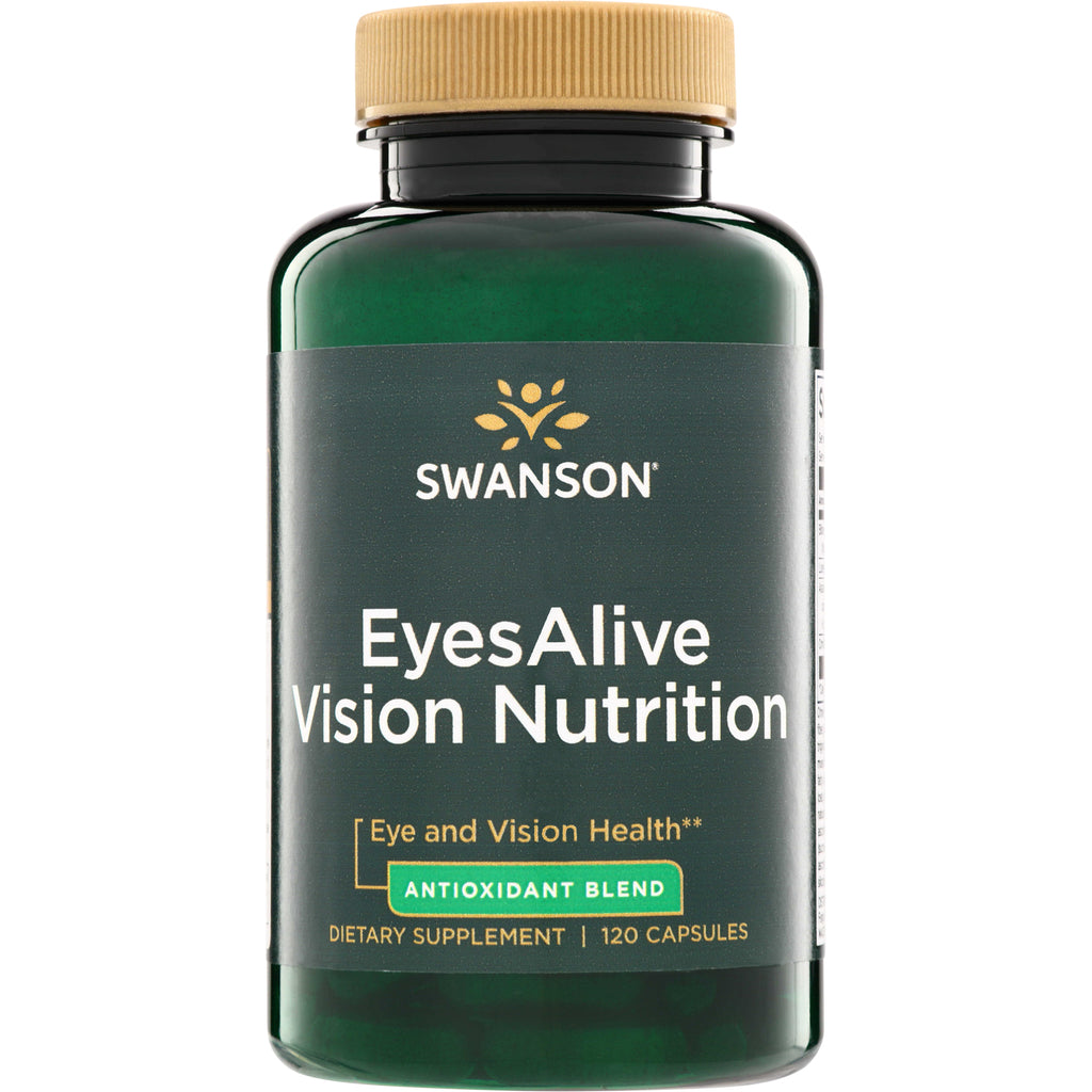 SWU915 | Swanson EyesAlive Vision Nutrition supplement bottle front label showing Antioxidant Blend and 120 capsules - Thumbnail