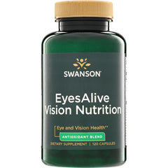 SWU915 | Swanson EyesAlive Vision Nutrition supplement bottle front label showing Antioxidant Blend and 120 capsules