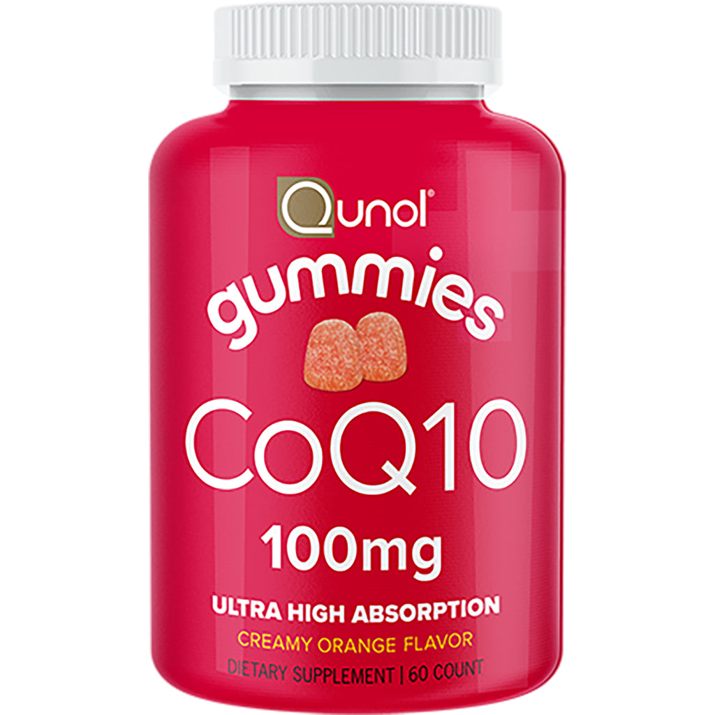 QNL013 | Red Qunol CoQ10 gummies bottle 100mg, creamy orange flavor dietary supplement 60 count - Thumbnail