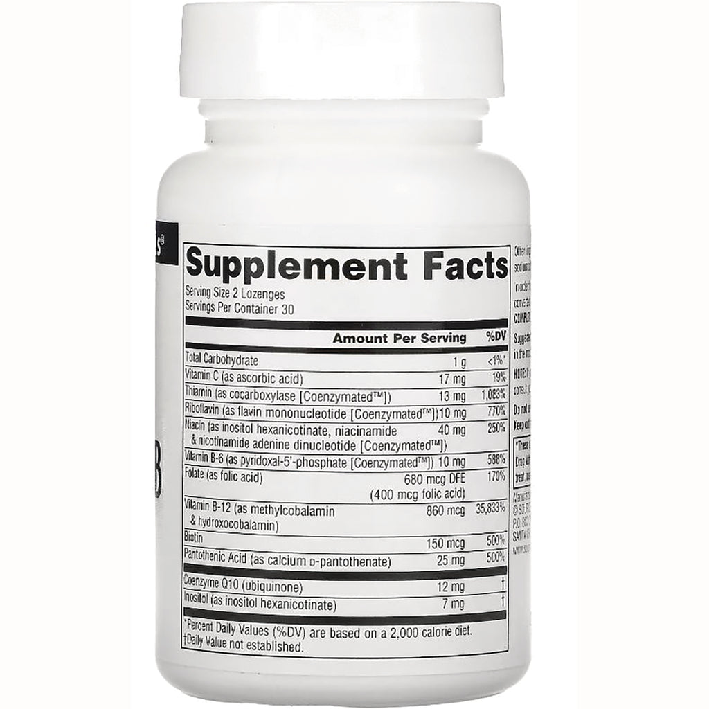 SN591 | Back label showing Supplement Facts panel on supplement bottle - Thumbnail
