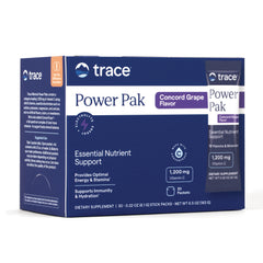 TM019 | Trace Minerals Power Pak, Concord Grape Flavor, 30 stick packs, 1,200 mg Vitamin C
