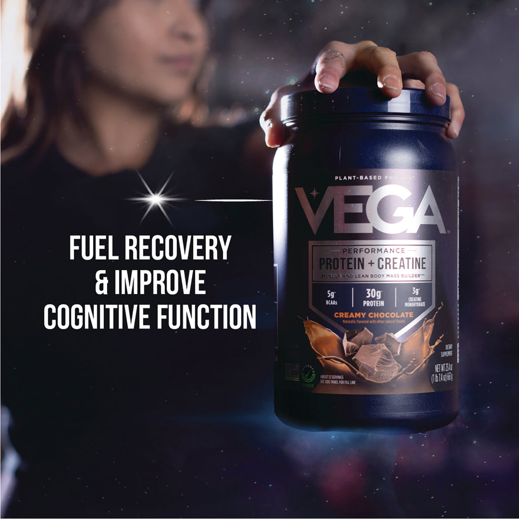 VGA010 | Vega Protein + Creatine, Creamy Chocolate. Fuel recovery & improve cognitive function; 30g protein, 3g creatine - Thumbnail