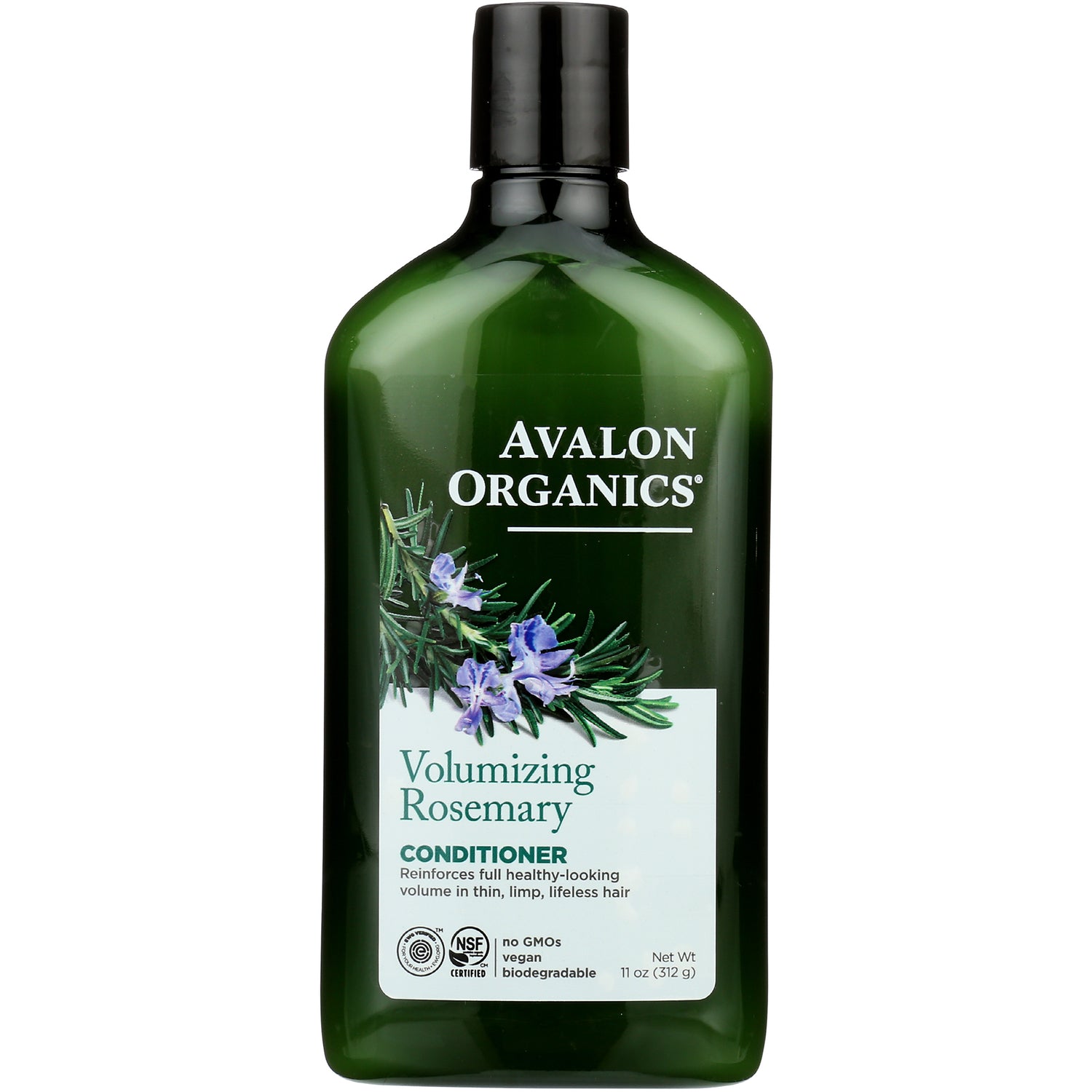AVL070 | Avalon Organics Volumizing Rosemary conditioner bottle with green front label