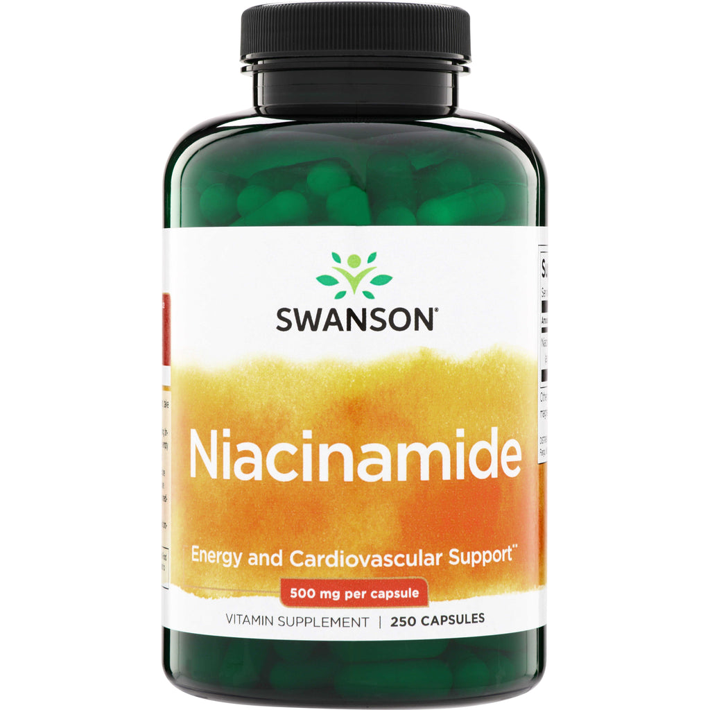 SW052 | Swanson Niacinamide, Energy and Cardiovascular Support, 500 mg per capsule, 250 capsules - Thumbnail