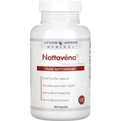 AAM016 | Arthur Andrew Medical Nattovena Pure Nattokinase dietary supplement, 180 capsules