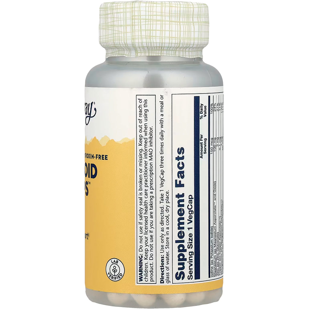 SLR275 | Back label showing Supplement Facts panel and directions on white and yellow supplement bottle - Thumbnail