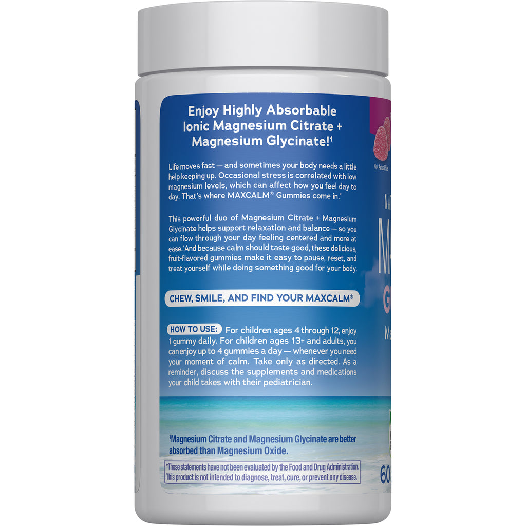 NVT063 | Back of white supplement bottle showing supplement facts panel, barcode, and directions on blue label - Thumbnail