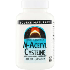 SN309 | Source Naturals N-Acetyl Cysteine 1,000 mg dietary supplement, antioxidant support, 60 tablets