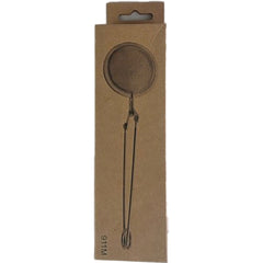 FNP046 | long-handled mesh tea infuser ball displayed in kraft cardboard hanging package